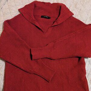 Women's V-Neck Collared Sweater